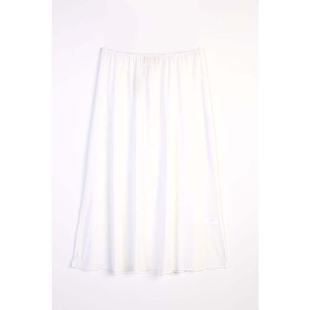 Jarse Beyaz Beli Lastikli Etek Astarı 44 Beden