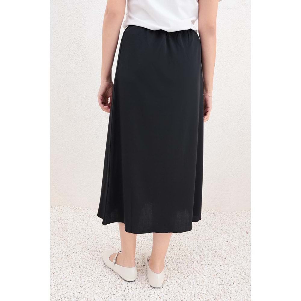 Jarse Siyah Beli Lastikli Etek Astarı 40 Beden