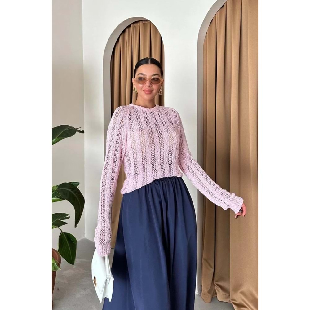 Lola Fermuarlı Uzun Lacivert Etek M Beden