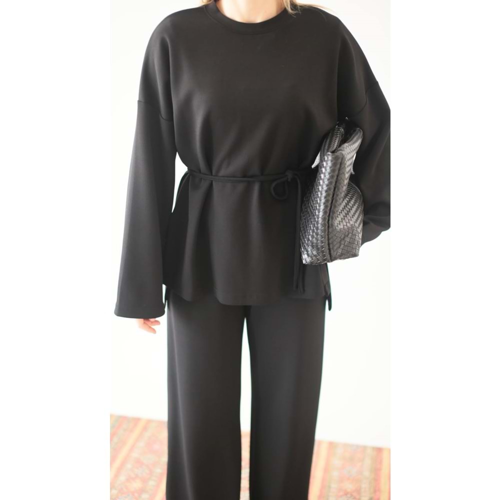 Modal İpli Basic Kadın Siyah Kadın Takım (36-42 Beden) Standart