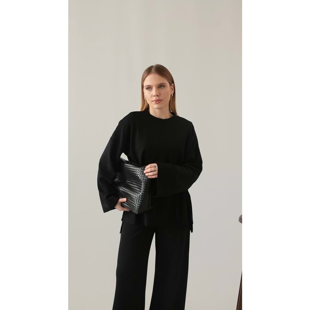 Modal İpli Basic Kadın Siyah Kadın Takım (36-42 Beden) Standart