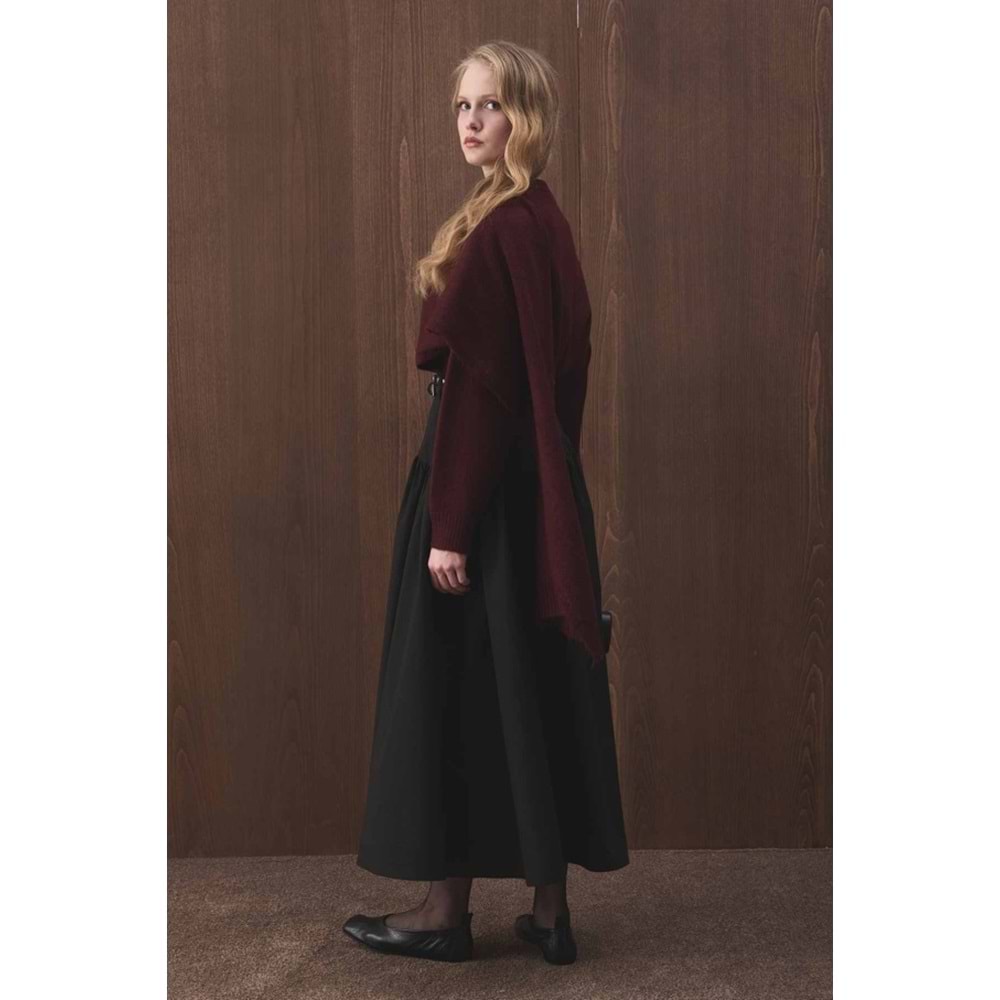 Siyah Pamuklu Evaze Etek M Beden