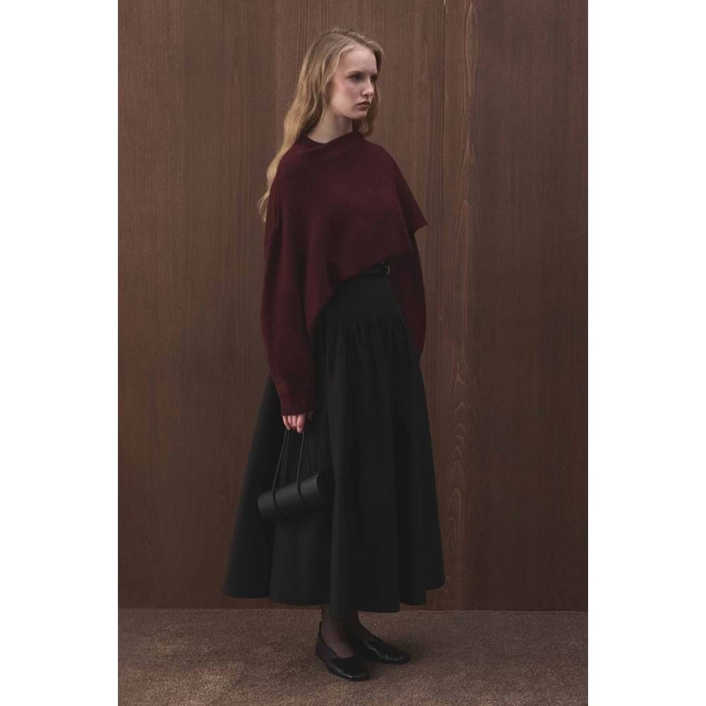 Siyah Pamuklu Evaze Etek M Beden