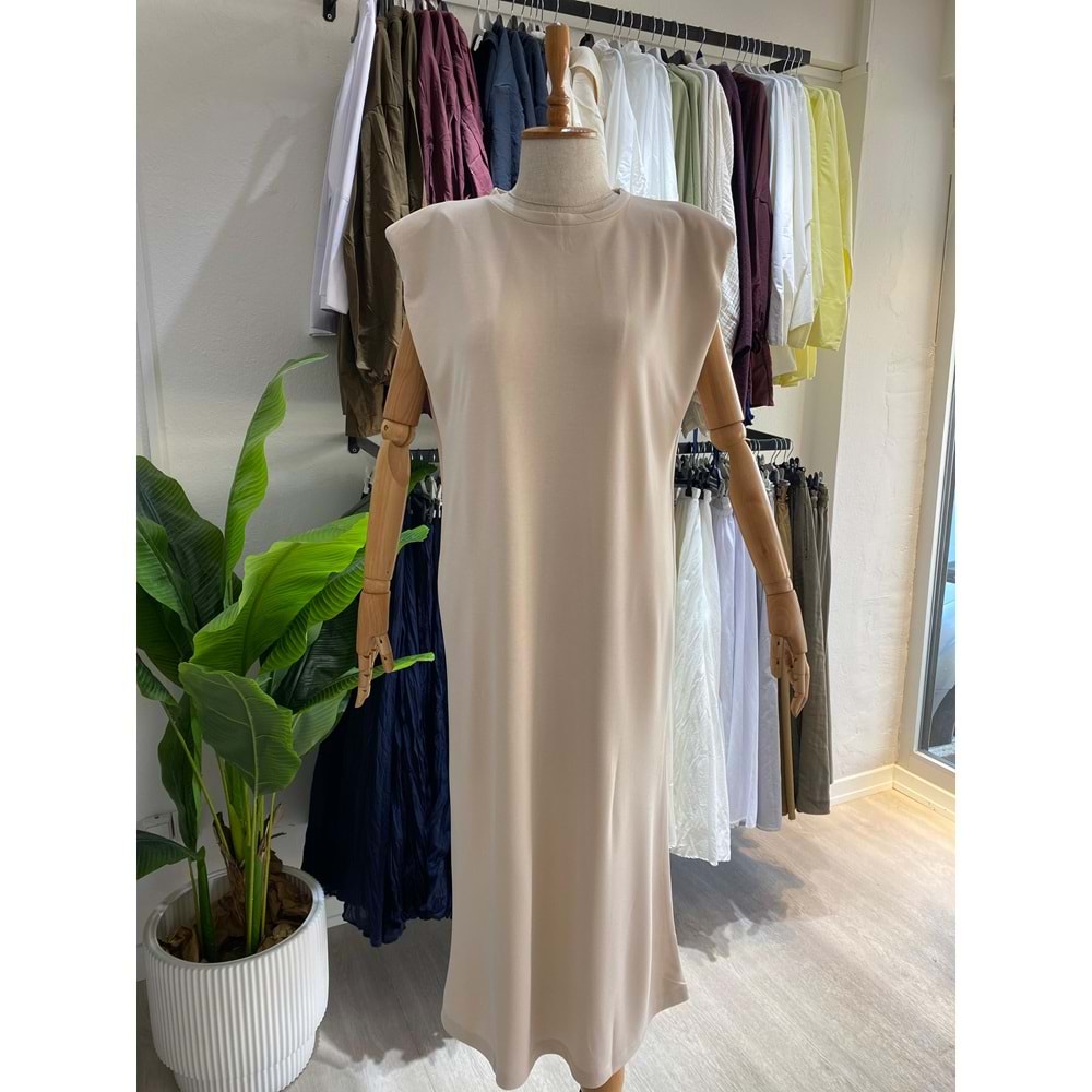 Vatkalı Modal Taş Elbise M Beden