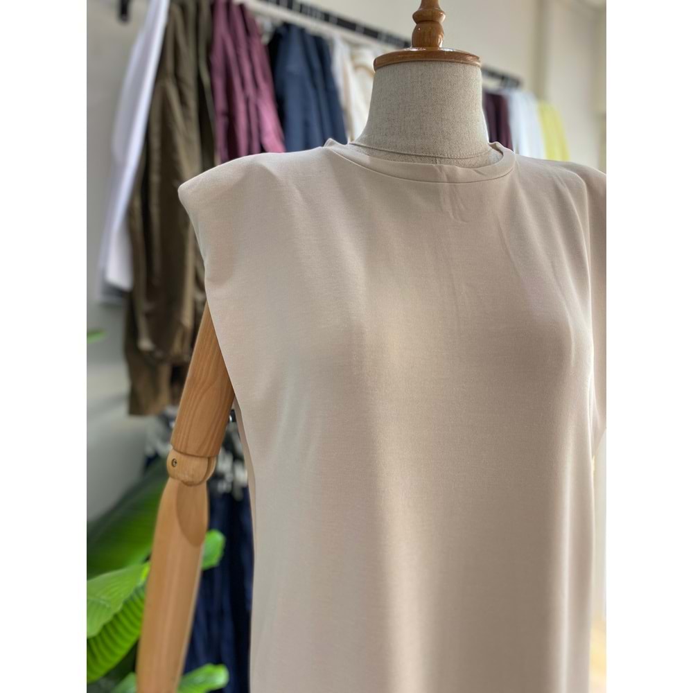 Vatkalı Modal Taş Elbise M Beden