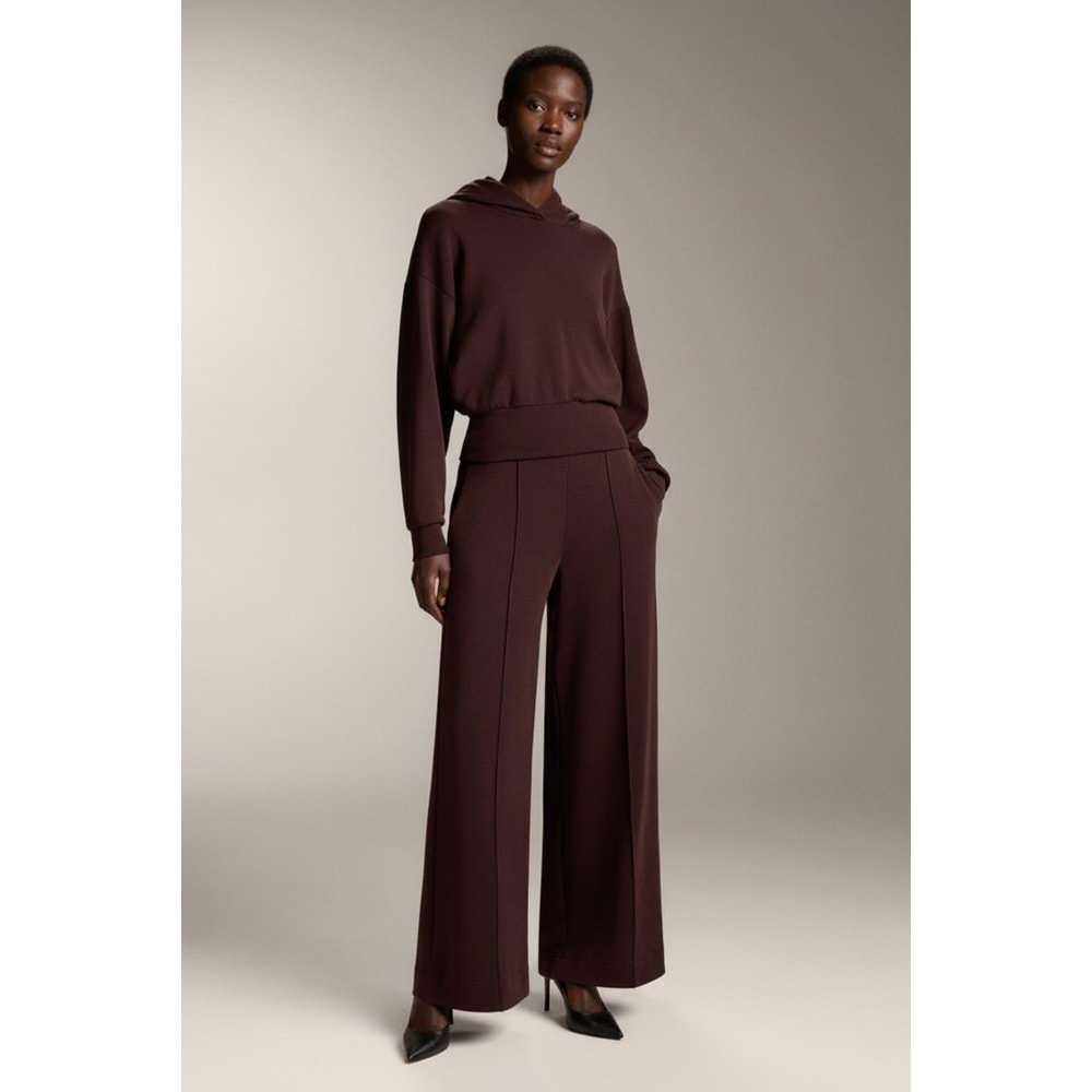 Modal Çimalı Kahverengi Kadın S Beden Pantolon