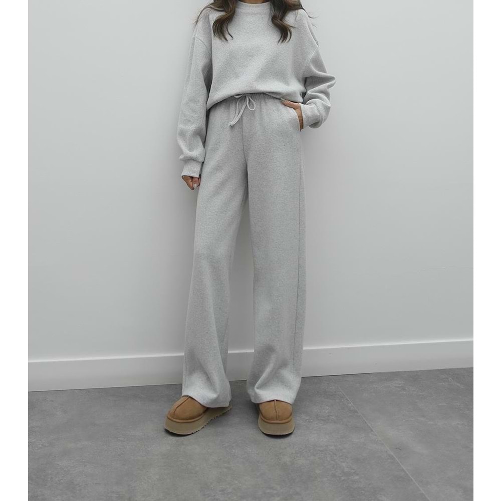 Selanik Gri Pantolonlu Kadın EşofmanTakımı S Beden