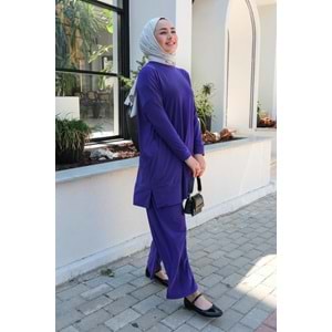 Yanları Cepli Pantolonlu İndigo Takım 36-40 (S-M) Beden