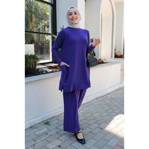 Yanları Cepli Pantolonlu İndigo Takım 36-40 (S-M) Beden