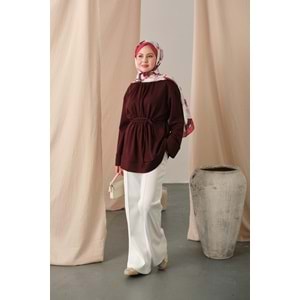 Beli Lastikli Modal Bordo Tunik S-M (36-40) Beden