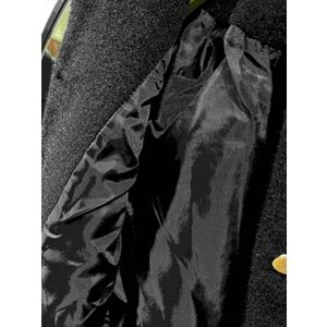 Astarlı Kaşe Kısa Kadın Siyah Ceket L-XL