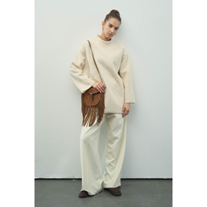 Melanj Dokulu Ekru S/M Kadın Kazak