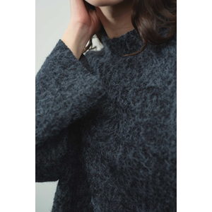 Melanj Dokulu Lacivert L/XL Kadın Kazak