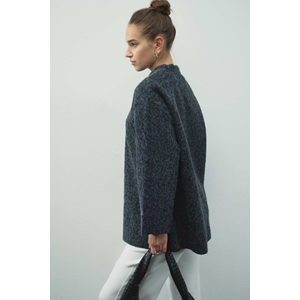 Melanj Dokulu Lacivert L/XL Kadın Kazak