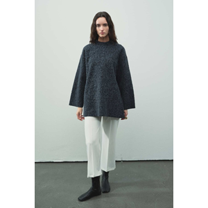 Melanj Dokulu Lacivert L/XL Kadın Kazak