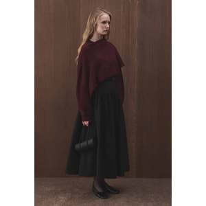 Siyah Pamuklu Evaze Etek M Beden