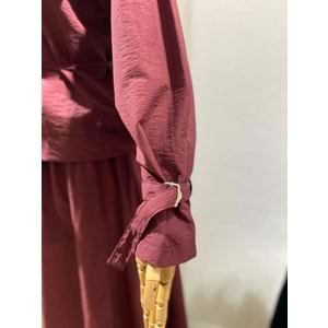 Cupra Pamuklu Ceketli Etekli Bordo L-XL Takım