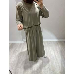 Modal Oys Kumaş Haki İkili Takım S-M Beden
