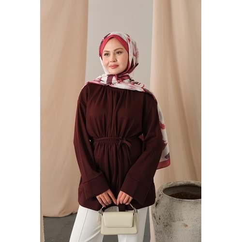 Beli Lastikli Modal Bordo Tunik S-M (36-40) Beden