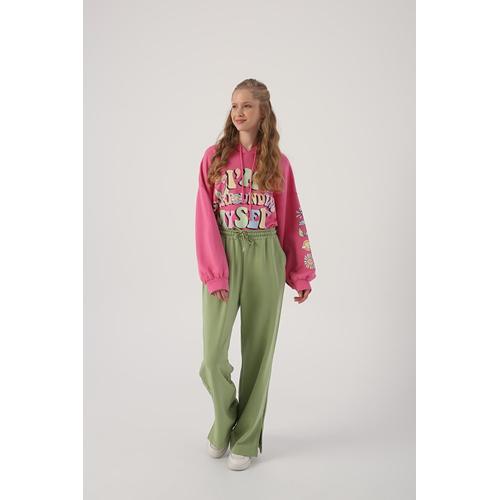 Allday Açık Yeşil Paçası Yırtmaçlı Kadın Eşofman Altı 40 Beden