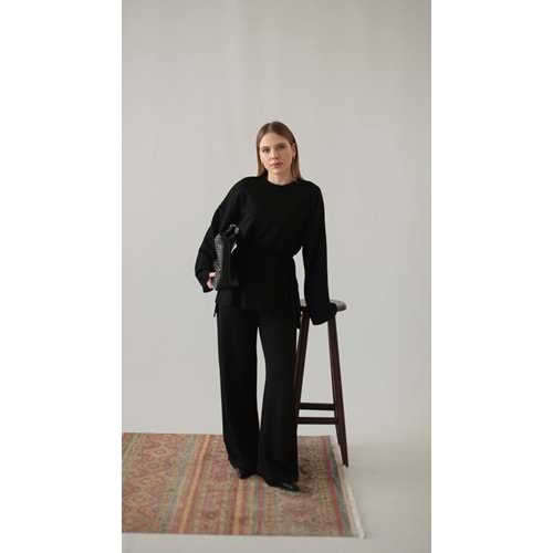 Modal İpli Basic Kadın Siyah Kadın Takım (36-42 Beden) Standart