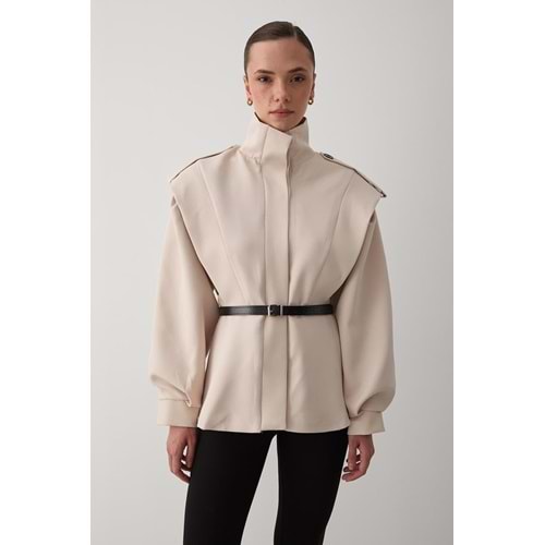 Valeria Kemerli Bej Ceket S Beden