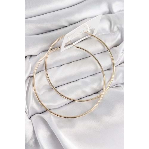 Pirinç Halka Model Gold Renk Kadın Küpe