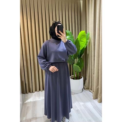 Modal Etekli Gri Takım L-XL Beden (42-44 Beden)