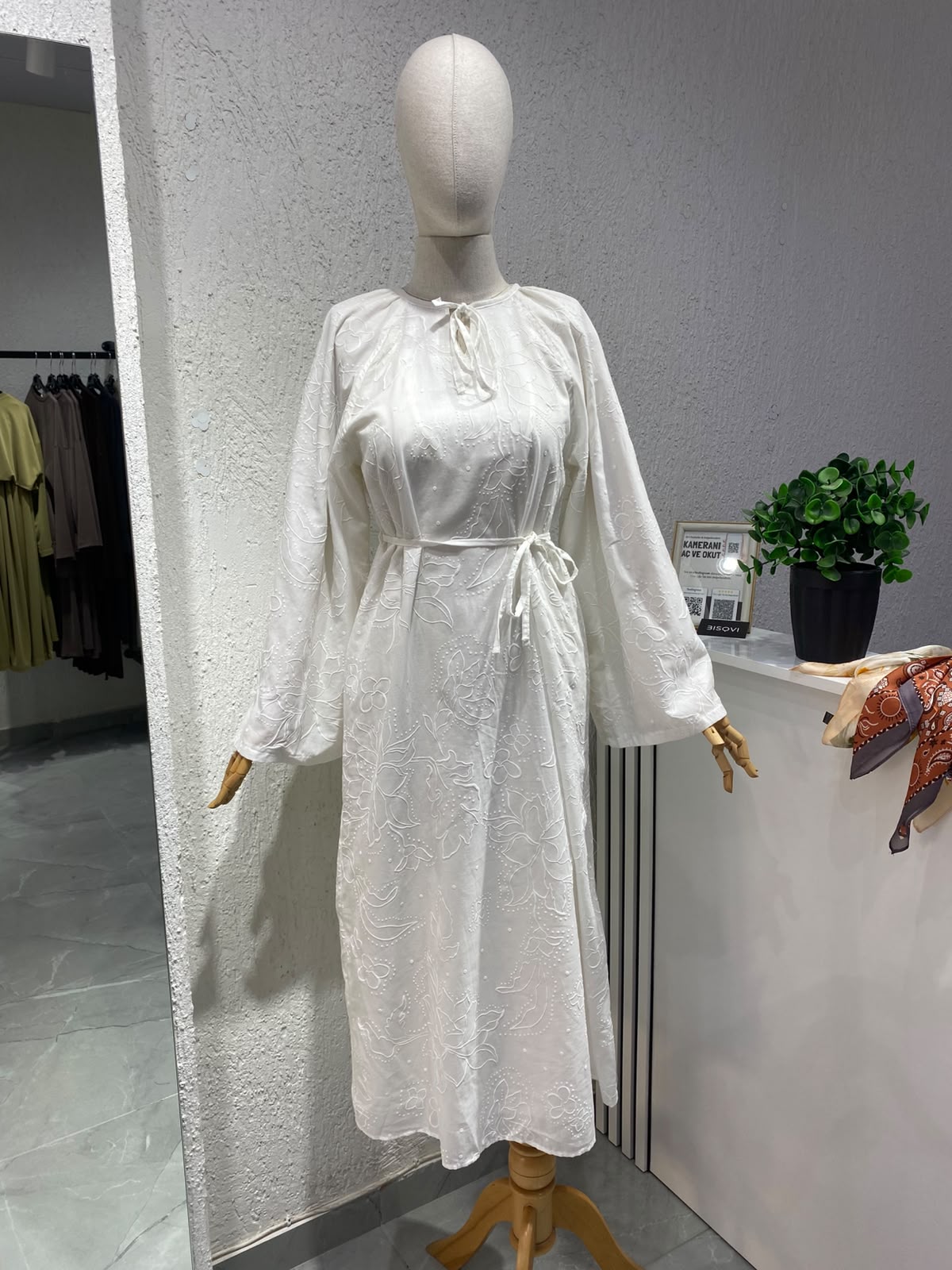 Baskılı Vual Astarlı Premium Elbise