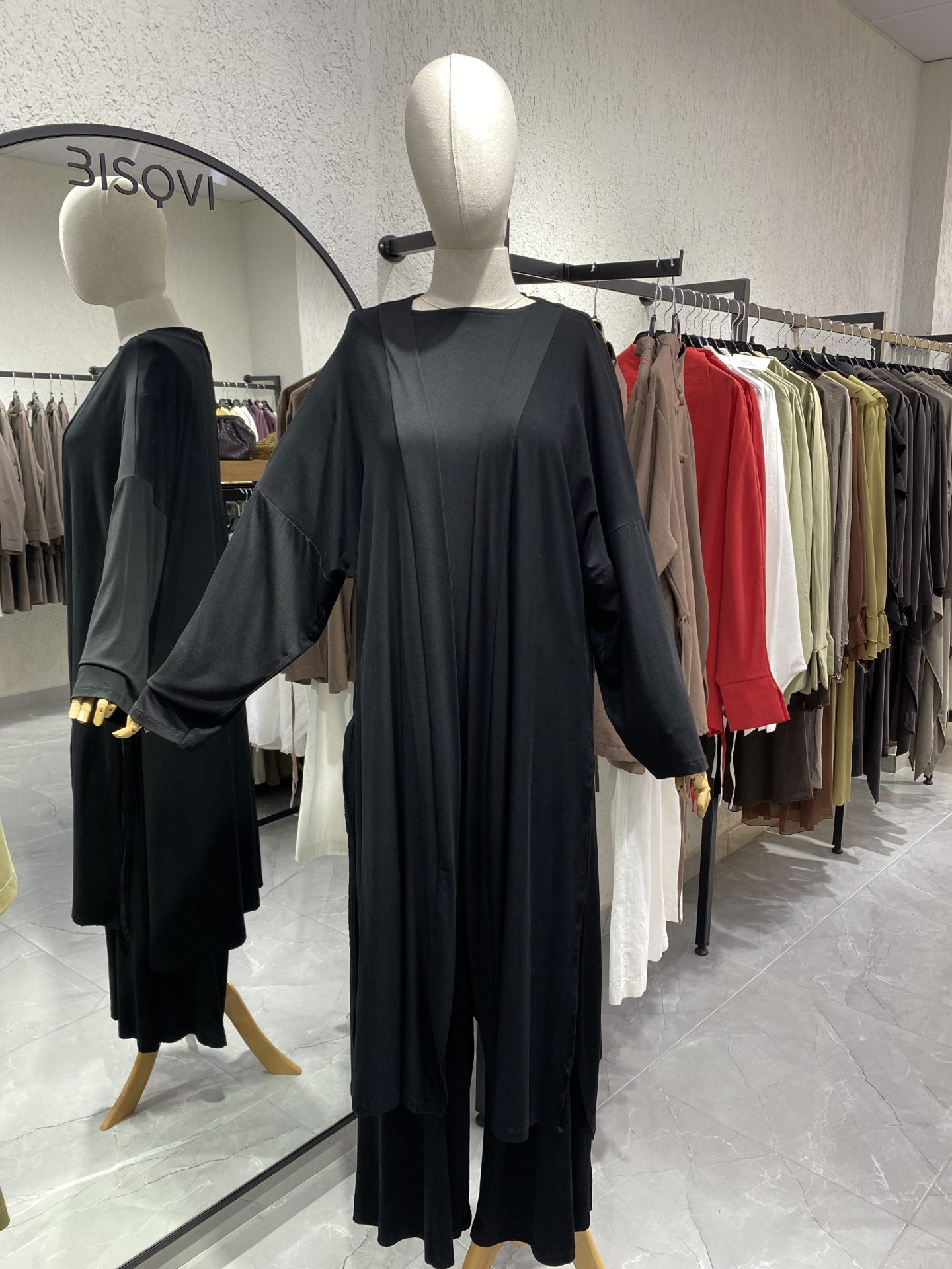 Premium Penye 3Lü Abaya Takımı
