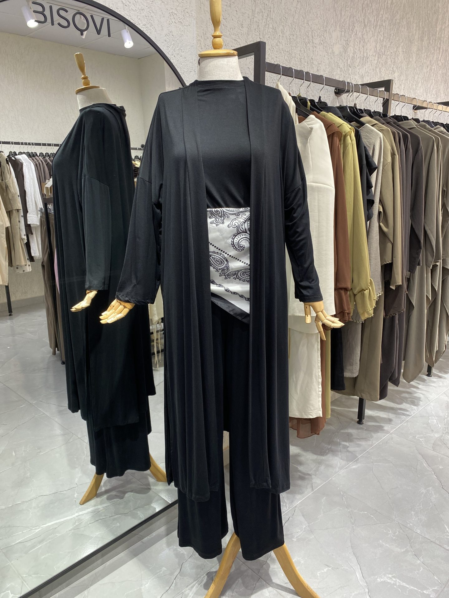 Üçlü Penye Abaya Takım