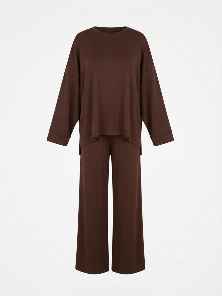 Modal Kadın Pantolonlu Takım - Oversize Kesim