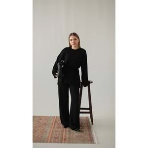 Modal İpli Basic Kadın Siyah Kadın Takım (36-42 Beden) Standart