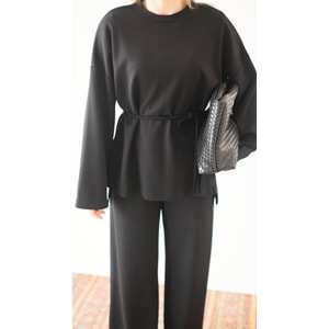 Modal İpli Basic Kadın Siyah Kadın Takım (36-42 Beden) Standart