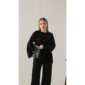 Modal İpli Basic Kadın Siyah Kadın Takım (36-42 Beden) Standart