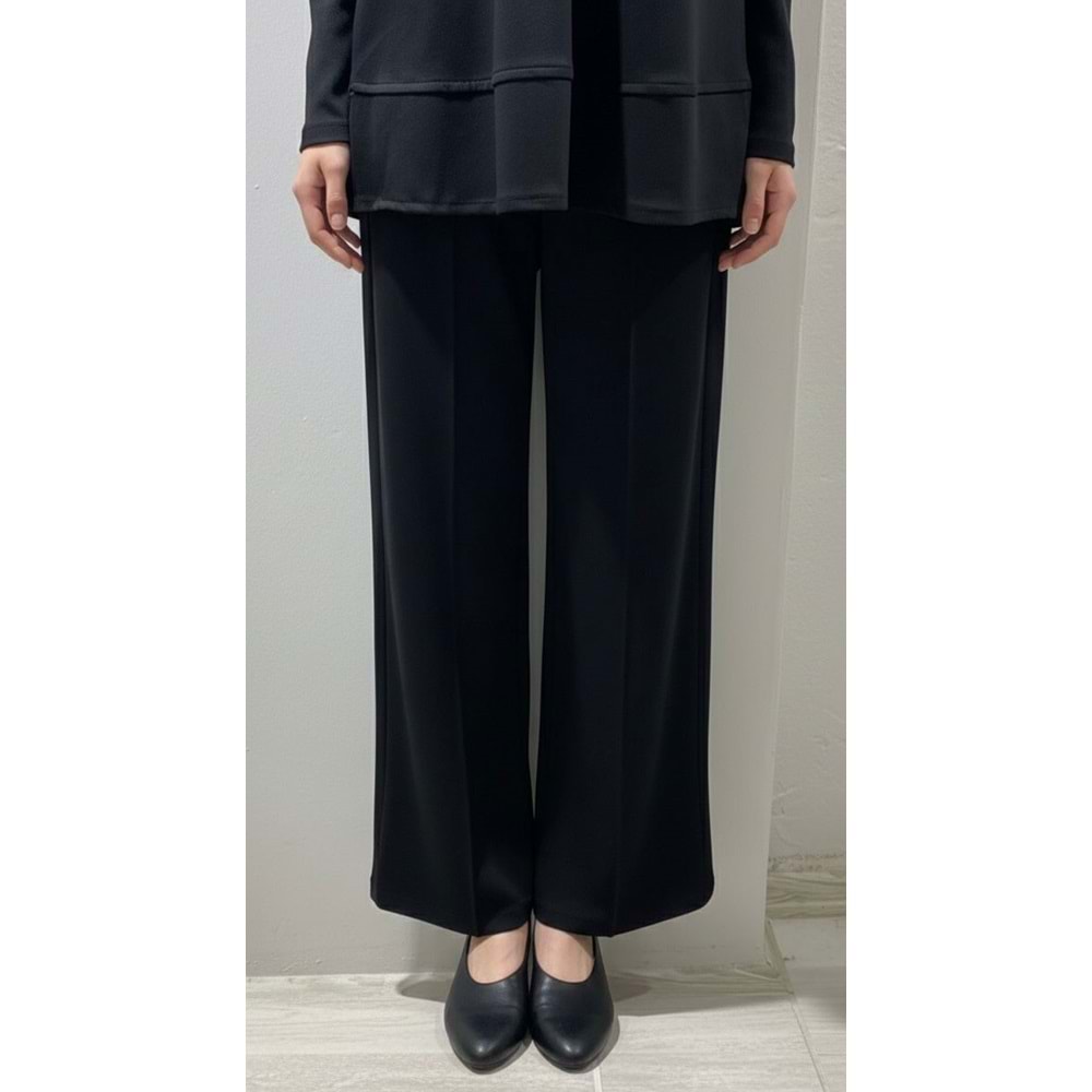 Siyah Modal Kumaş Pantolonlu Takım - L/XL Beden (40-42)