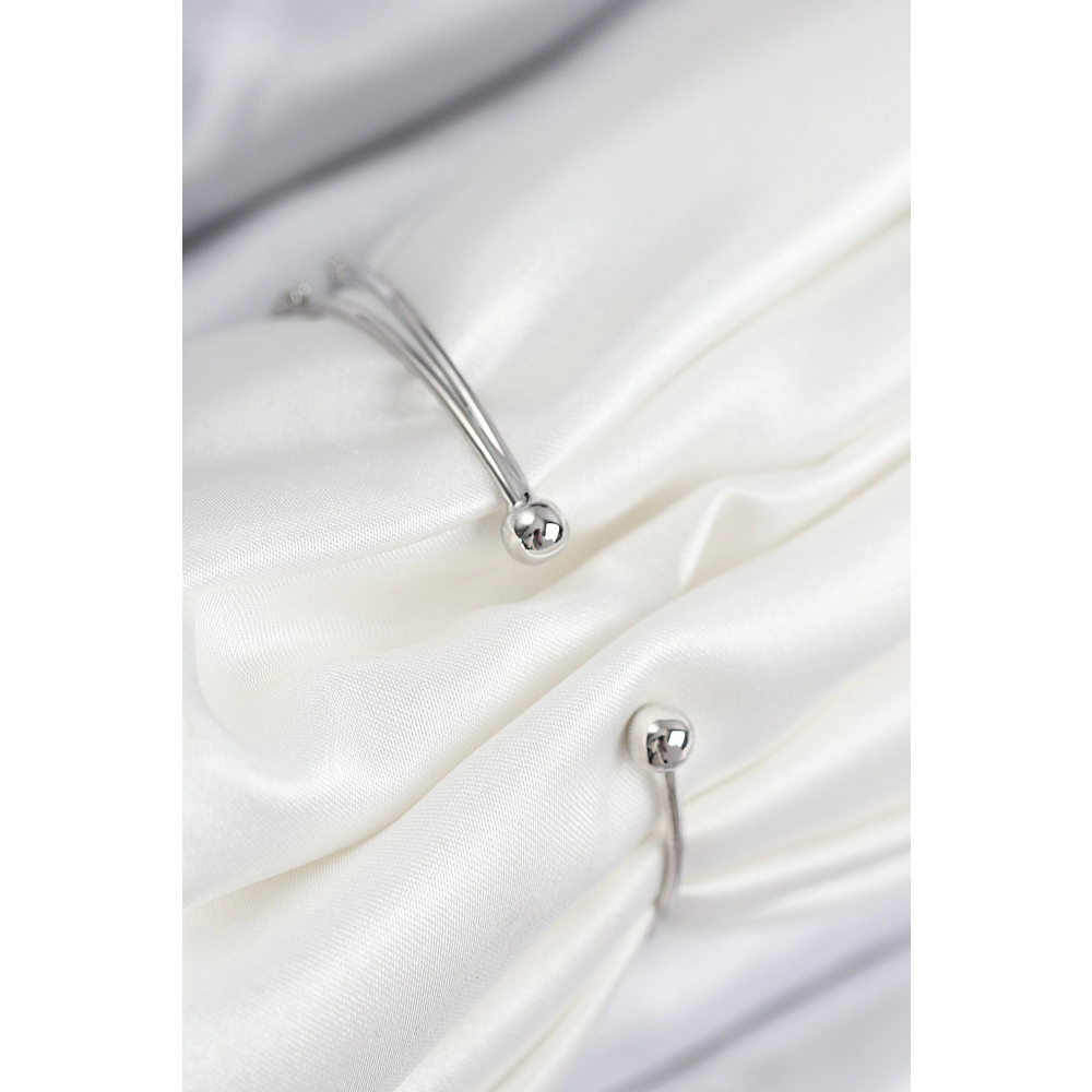 Pirinç Zirkon Taşlı Su Yolu Model Gümüş Renk Kadın Bileklik