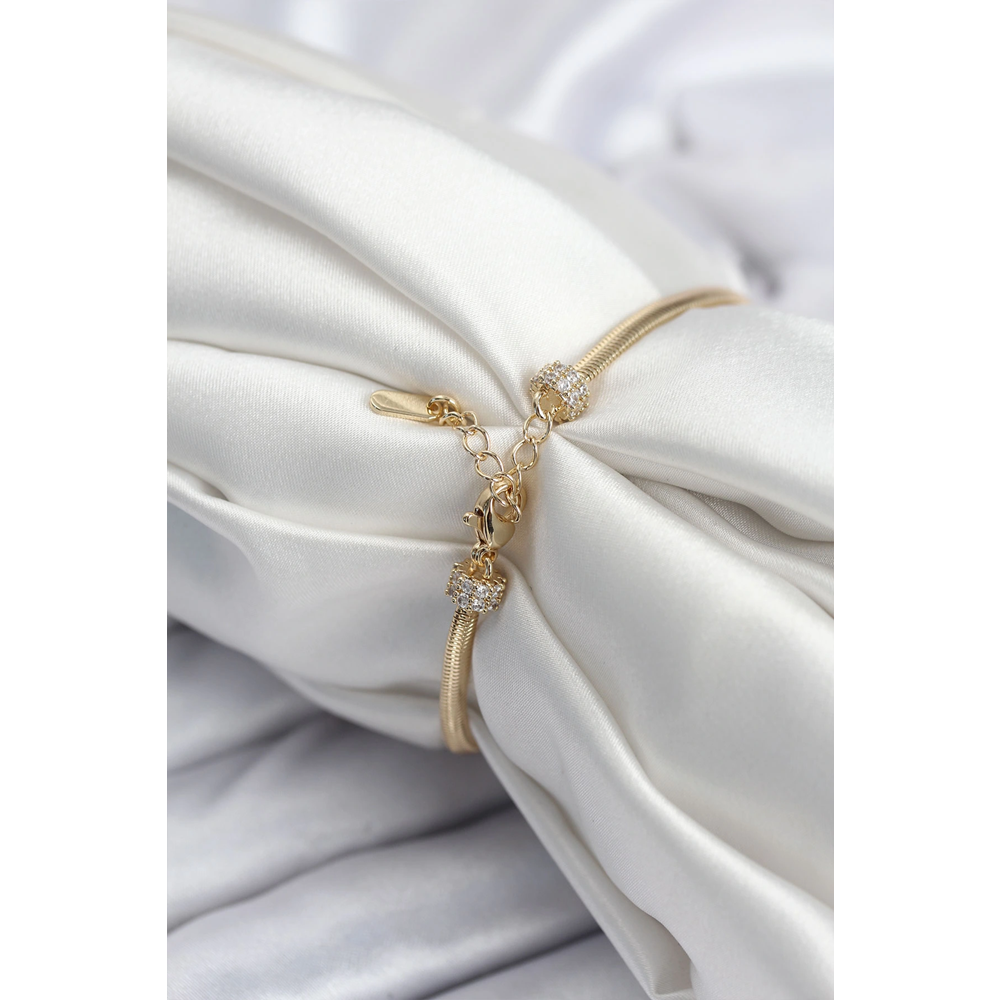 Pirinç VIP Seri Gold Renk Kutup Yıldızı Model Kadın Bileklik