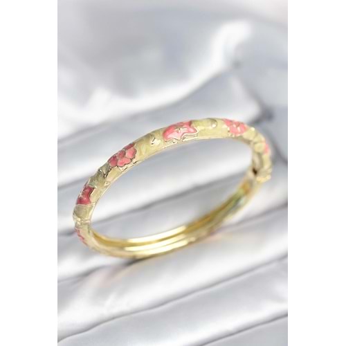 Yeşil Krem Renk Detaylı Mineli Kelepçe