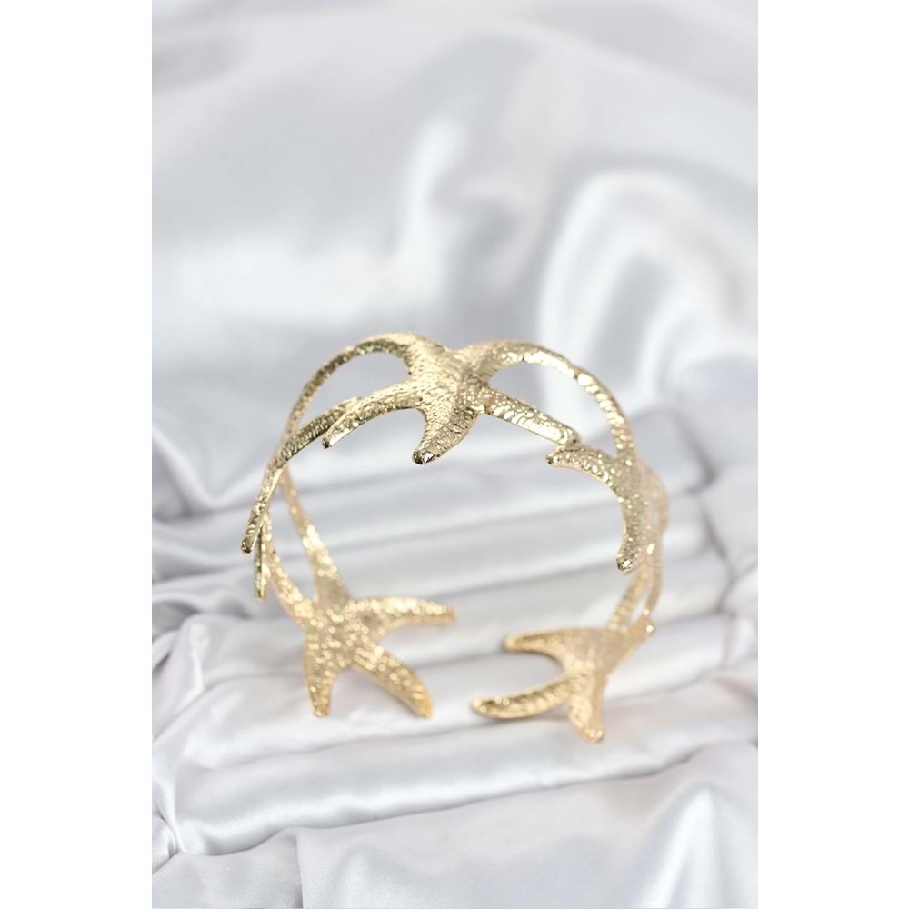 Pirinç Gold Renk Deniz Yıldızı Model Kadın Bileklik