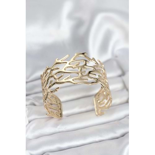 Pirinç Gold Renk Vintage Model Kadın Bileklik