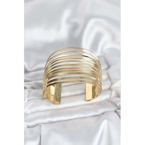 Gold Renk Pirinç Kaburga Model Kadın Bileklik