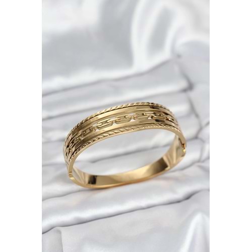 316L Çelik Gold Renk Vintage Model Kadın Kelepçe Bileklik