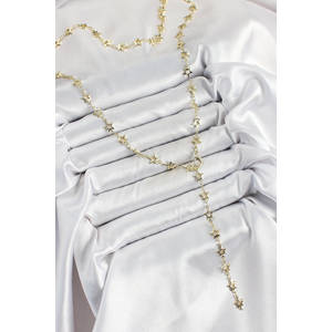 Pirinç Gold Renk Yıldızlı Kadın Y Kolye