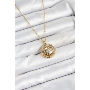 316L Çelik Zincir Gold Renk Kutup Yıldızı Model Kadın Kolye