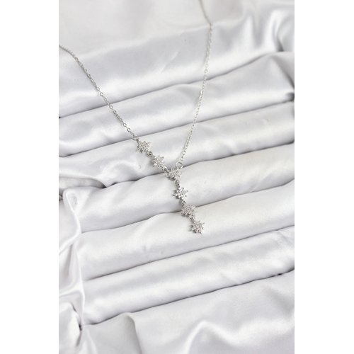 316L Çelik Zincir Gümüş Renk Kutup Yıldızı Model Kadın Kolye