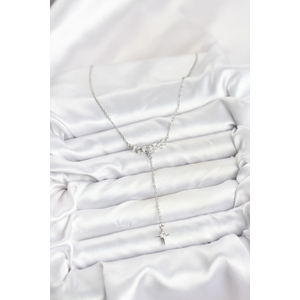 316L Çelik Zincir Gümüş Renk Yıldız Model Y Kadın Kolye