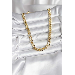 14K Gold Renk Kaplama Kalın Zincir Model CM Kadın Kolye