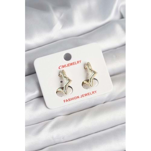 Pirinç Gold Renk Yıldız Model Kadın Küpe