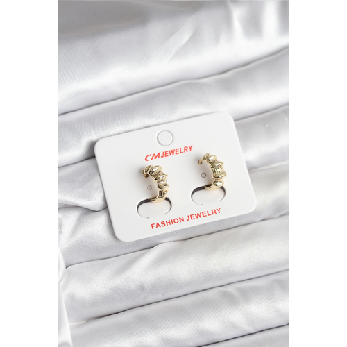 14K Gold Renk Kaplama CM Kadın Küpe